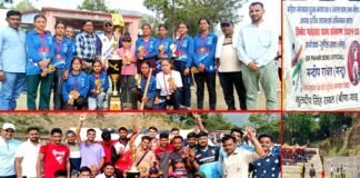 पोखड़ा के ऐतिहासिक मैदान में आयोजित महिला और पुरुष क्रिकेट टूर्नामेंट में थापला एवं संगलाकोटी की टीमें बनीं विजेता