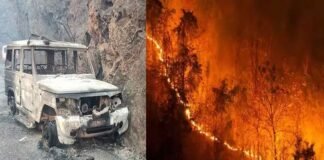 उत्तराखंड में जंगल की बेकाबू आग में जिंदा जले 4 वनकर्मी, 3 अफसरों पर गिरी गाज, झुलसे चार अन्य वनकर्मियों को एयर एम्बुलेंस से एम्स दिल्ली किया जा रहा है शिफ्ट