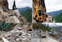 ऋषिकेश बदरीनाथ हाईवे पर तोता घाटी समेत कई जगहों पर मलबा और बोल्डर गिरने से आवाजाही बंद road on Rishikesh Badrinath Highway is closed due to debris falling in Tota Valley