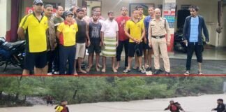 देहरादून गुच्चू पानी के पास टापू में फंसे 10 टूरिस्ट, SDRF ने नदी के तेज बहाव से किया रेस्क्यू Guchu Pani in Dehradun