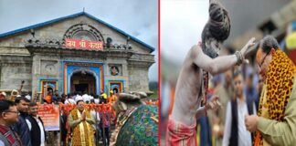 केदारनाथ धाम पहुंचे सीएम धामी, पुनर्निर्माण कार्यों का किया निरीक्षण
