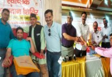 दून मेडिकल कालेज के सहयोग से आयोजित रक्तदान शिविर में 240 यूनिट रक्त हुआ एकत्रित, 51 व्यक्तियों को दिया स्वास्थ्य सम्मान