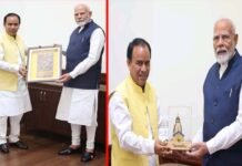 पीएम मोदी से मिले कैबिनेट मंत्री धन सिंह रावत, सूबे में शिक्षा, स्वास्थ्य व सहकारिता में किये गये कार्यों से कराया अवगत