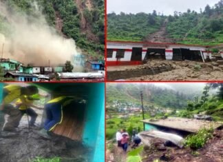 उत्तराखंड में यहाँ भूस्खलन से तबाही, तिनगढ़ गांव में कई मकान मलबे में दबे, तोली गांव में घर में सो रही मां-बेटी की मलबे में दबकर मौत landslide in Toli village of Tehri garhwal