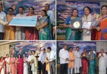 उत्तराखंड की पहली गढ़वाली फीचर फिल्म जग्वाल की नायिका कुसुम बिष्ट, समाज सेविका इन्दू नौटियाल को वीरांगना तीलू रौतेली सम्मान Kusum Bisht, Indu Nautiyal awarded with Veerangana Teelu Rauteli Award