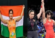 Paris Olympics: विनेश फोगाट ने रचा इतिहास, ओलंपिक फाइनल में पहुंचने वाली पहली भारतीय महिला पहलवान, गोल्ड मेडल से बस एक जीत दूर, भारत का चौथा पदक पक्का Vinesh Phogat reaches the final of Paris Olympics