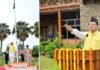 सीएम धामी ने 78वें स्वतंत्रता दिवस के अवसर पर मुख्यमंत्री आवास में किया ध्वजारोहण cm dhami flag hoisting