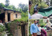 जीर्ण-शीर्ण मकान में रह रही 80 वर्षीय निराक्षर वृद्ध महिला को देखने गांव पहुंचे बीडीओ एवं कनिष्ठ प्रमुख सहित कई जन प्रतिनिधि