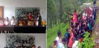शिक्षक अर्जुन सिंह राणा को स्थानांतरण पर क्षेत्रवासियों द्वारा दी गई भावभीनी विदाई