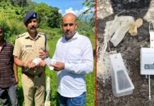 टिहरी के इस गांव में आसमान से गुब्बारे के साथ उड़कर खेतों में आ गिरी इलेक्ट्रॉनिक डिवाइस, मची अफरातफरी Electronic devices fell from the sky into the fields in Gunner village of Tehri