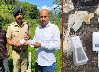 टिहरी के इस गांव में आसमान से गुब्बारे के साथ उड़कर खेतों में आ गिरी इलेक्ट्रॉनिक डिवाइस, मची अफरातफरी Electronic devices fell from the sky into the fields in Gunner village of Tehri