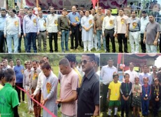 विकासखण्ड स्तरीय शरद/शीतकालीन क्रीड़ा प्रतियोगिता का द्वारीखाल प्रमुख महेन्द्र सिंह राणा ने किया शुभारम्भ block leven winter games kaljikhal