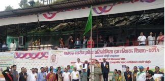 जिला स्तरीय क्रीडा़ प्रतियोगिता का विधायक और जिला पंचायत अध्यक्षा ने किया शुभारंभ