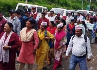 पुरानी पेंशन बहाली को लेकर कार्मिकों ने पौड़ी में निकाली रैली old-pension-restoration rally