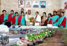 पौड़ी शहर में स्वच्छता अभियान के लिए पुष्प वाटिका महिला समूह को विधायक पोरी ने किया सम्मानित Pushp Vatika women group pauri