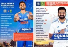 ऑस्ट्रेलिया और दक्षिण अफ्रीका दौरे के टीम इंडिया का ऐलान, जानिए किन खिलाड़ियों को मिला मौका Squads for India tour of South Africa & Border-Gavaskar Trophy announced