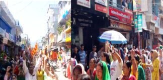 श्रीनगर गढ़वाल में निकाली विशाल चेतना-चेतावनी रैली chetana-chetavani-rally in Srinagar