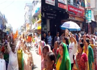 श्रीनगर गढ़वाल में निकाली विशाल चेतना-चेतावनी रैली chetana-chetavani-rally in Srinagar