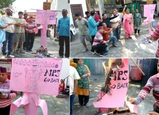 विजयादशमी पर पुरानी पेंशन बहाली संयुक्त मोर्चा ने NPS रूपी रावण का पुतला दहन कर जताया विरोध, 4 नवंबर को होगा सचिवालय घेराव