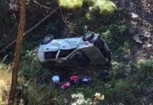 कल्जीखाल: खाई में गिरी कार, दो घायल ar fell into a ditch Kaljikhal block