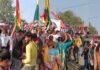 कांडा मेले में उमड़ी श्रद्धालुओं की भारी भीड़, पहले दिन मंदिर में चढ़े 27 निशान kanda mela pauri garhwal