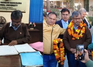 गढ़वाल विश्वविद्यालय के कुलपति प्रो. मनमोहन रौथाण ने किया कार्यभार ग्रहण Prof. Manmohan Rauthan VC of Garhwal University
