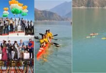टिहरी झील में चार दिवसीय ‘टिहरी वाटर स्पोर्ट्स कप’ का रंगारंग आगाज, कयाकिंग और कैनोइंग प्रतियोगिता में खिलाड़ियों ने दिखाया दम