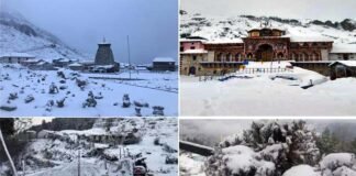 उत्तराखंड में हुई सीजन की पहली बर्फबारी, सफेद चादर से ढक गए चारों धाम, पहाड़ से मैदान तक बढ़ी ठिठुरन