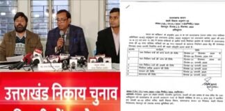 उत्तराखंड में नगर निकाय चुनाव की तारीख का ऐलान, आचार संहिता लागू, आरक्षण को लेकर अंतिम सूची जारी, श्रीनगर नगर निगम मेयर सीट हुई महिला आरक्षित ttarakhand Nagar Nikay Chunav