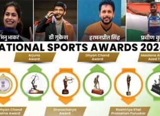 राष्ट्रीय खेल पुरस्कारों का ऐलान, मनु भाकर समेत इन चार खिलाड़ियों को खेल रत्न, 34 को अर्जुन अवार्ड, देखें पूरी लिस्ट National sports awards 2024