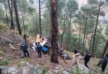 पौड़ी गढ़वाल में दर्दनाक हादसा, सवारियों से भरी बस खाई में गिरी, 6 लोगों की मौत 22 घायल