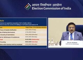 Delhi Election 2025: दिल्ली विधानसभा चुनाव का ऐलान, देखें किस दिन डाले जायेंगे वोट, कब निकलेगा परिणाम delhi assembly election 2025