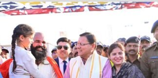 महाकुंभ: प्रयागराज पहुंचे मुख्यमंत्री पुष्कर सिंह धामी, महाकुंभ में बनाए गए उत्तराखण्ड मण्डपम का किया अवलोकन