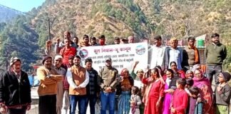 मूल निवास व भू-कानून लागू करने को लेकर कोटी गांव से शुरू हुई ग्राम जन जागृति यात्रा