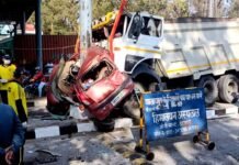 देहरादून के लच्छीवाला टोल प्लाजा पर दर्दनाक हादसा, डंपर ने खड़े वाहनों को मारी टक्कर, कार सवार दो लोगों की मौत