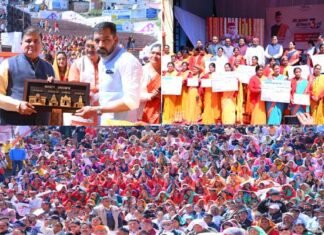 सरकार के तीन वर्ष पूर्ण होने पर पौड़ी के रामलीला मैदान में मनाया गया भव्य कार्यक्रम