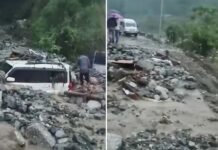 उत्तराखंड में यहाँ मूसलाधार बारिश ने मचाई तबाही, घरों में घुसा बरसाती पानी, मलबे में दबीं कई गाड़ियां Rain wreaked havoc in Chamoli