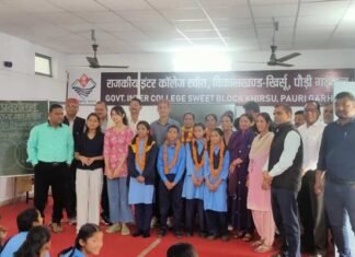 राजकीय इंटर कॉलेज स्वीत पौड़ी गढ़वाल में उत्साहपूर्वक मनाया गया प्रवेशोत्सव