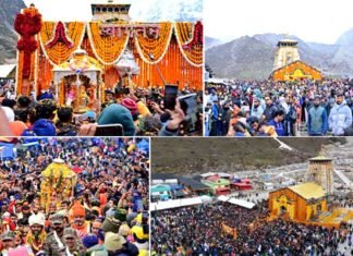 केदारनाथ धाम पहुंची बाबा केदार की पंचमुखी उत्सव डोली, 108 क्विंटल फूलों से सजा बाबा का दरबार, कल खुलेंगे कपाट
