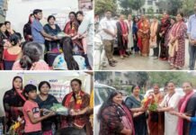 शिक्षा से शिखर तक संस्था के बच्चों को गाजियाबाद महापौर ने बांटी खाद्य व पाठ्य सामग्री