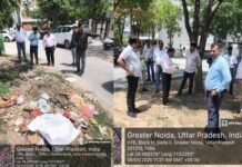 सेक्टर में गंदगी मिलने पर ठेकेदार पर लगाई 50 हजार की पेनल्टी 50 thousand penalty on contractor for garbage found in the sector