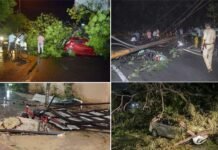 दिल्ली-एनसीआर में कल के आंधी-तूफान से 5 लोगों की मौत, ग्रेटर नोएडा की सोसाइटी में टहल रही महिला के ऊपर 22वीं मंजिल से गिरी ग्रिल, सिर धड़ से अलग heavy-storm-and-rain-caused-havoc in delhi ncr