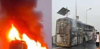 लखनऊ में बड़ा हादसा: बिहार से दिल्ली आ रही स्लीपर बस में लगी आग, पांच लोग जिंदा जले