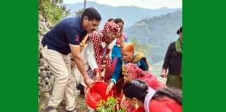 बेटी की विदाई पर समळौण पौधारोपण