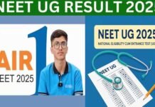 NEET UG 2025 में राजस्थान के महेश ने किया टॉप, 12 लाख से ज्यादा हुए क्वालीफाई, कटऑफ में आई गिरावट, 144 नंबर वाले कैंडिडेट भी काउंसलिंग के लिए पात्र, देखें 10 टॉपर्स के नाम NEET UG 2025 result, Mahesh from Rajasthan tops, 12.36 lakh qualify