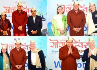 मुख्यमंत्री धामी ने विदेशी मेहमानों का भराड़ीसैंण में किया स्वागत, बताई उत्तराखंड की विशेषताएं