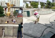 परी चौक को चमकाने में जुटा ग्रेनो प्राधिकरण, साफ-सफाई, हरियाली, रिपेयर व लाइटिंग का चल रहा काम