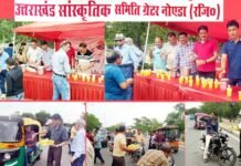 उत्तराखंड सांस्कृतिक समिति ने किया शरबत वितरण, भीषण गर्मी में राहगीरों को मिली राहत