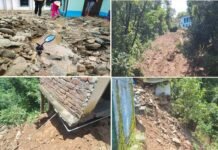 उत्तराखंड: यहाँ बादल फटने और भारी बारिश ने मचाई तबाही, चार मकान जमींदोज, दर्जनों आवासीय भवन खतरे की जद में