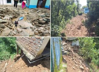 उत्तराखंड: यहाँ बादल फटने और भारी बारिश ने मचाई तबाही, चार मकान जमींदोज, दर्जनों आवासीय भवन खतरे की जद में